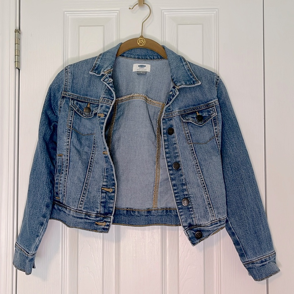 OLD NAVY Girls Light Wash Jean Jacket Size M
